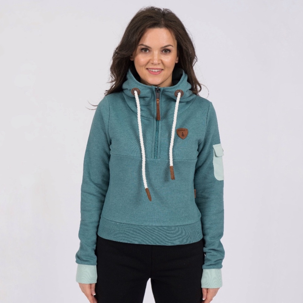 Wanakome | Neva Hoodie in Stormy Teal Size S *missing‎ drawstring*